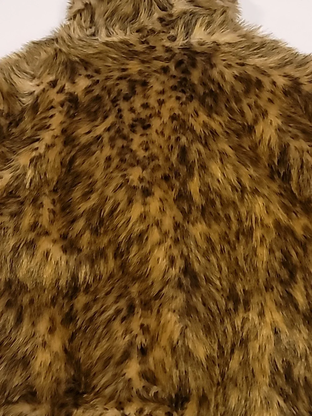 BHS Women's Faux Fur Teddy Coat - Brown Leopard Print Large